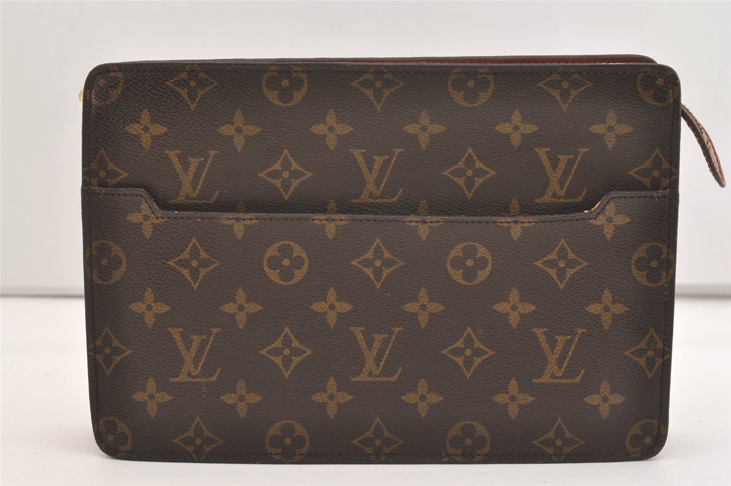 Authentic Louis Vuitton Monogram Pochette Homme Clutch Hand Bag M51795 LV 4009J