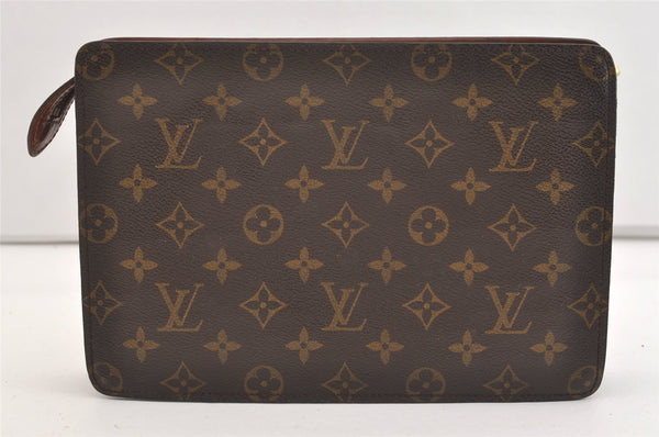 Authentic Louis Vuitton Monogram Pochette Homme Clutch Hand Bag M51795 LV 4009J