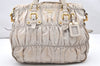 Authentic PRADA TESSUTO GAUFRE Nylon 2Way Shoulder Hand Bag BN1336 Beige 4009K