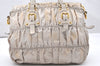 Authentic PRADA TESSUTO GAUFRE Nylon 2Way Shoulder Hand Bag BN1336 Beige 4009K