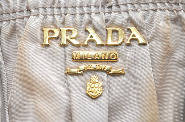 Authentic PRADA TESSUTO GAUFRE Nylon 2Way Shoulder Hand Bag BN1336 Beige 4009K