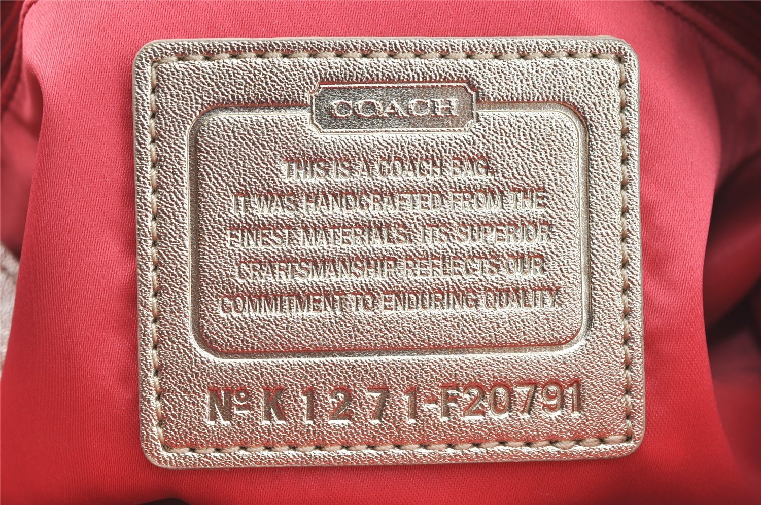 Authentic COACH Signature 2Way Shoulder Bag Canvas Leather F20791 Beige 4011I