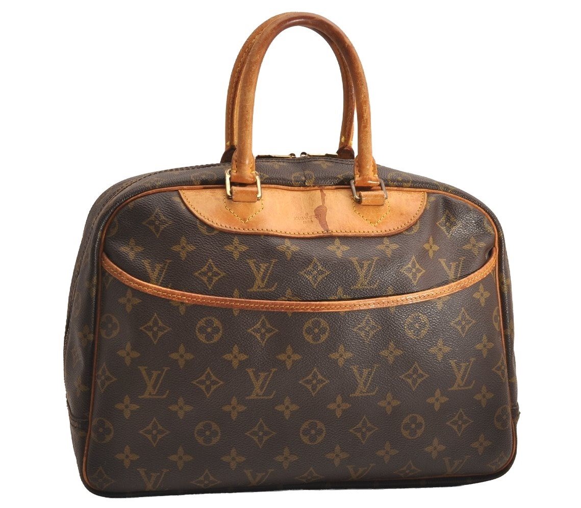 Authentic Louis Vuitton Monogram Deauville Hand Bag M47270 LV 4011J