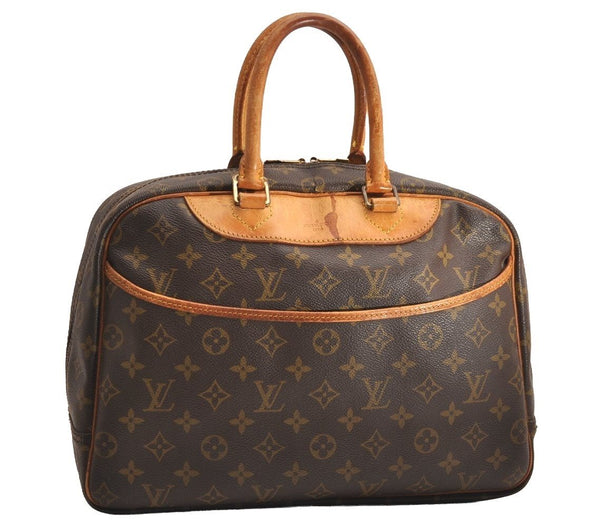 Authentic Louis Vuitton Monogram Deauville Hand Bag M47270 LV 4011J