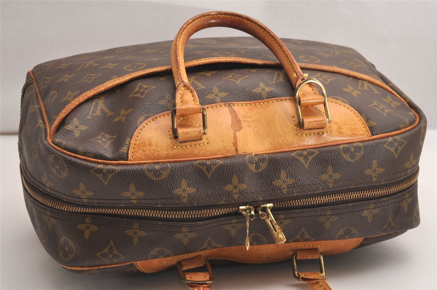 Authentic Louis Vuitton Monogram Deauville Hand Bag M47270 LV 4011J