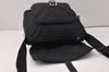 Authentic PRADA Nylon Tessuto Leather Shoulder Cross Body Bag Purse Black 4011K