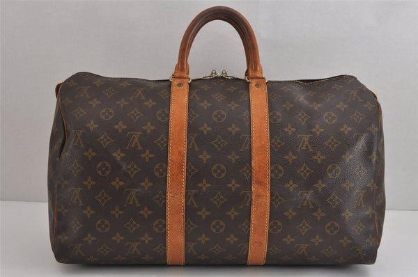 Authentic Louis Vuitton Monogram Keepall 45 Travel Boston Bag M41428 LV 4012J