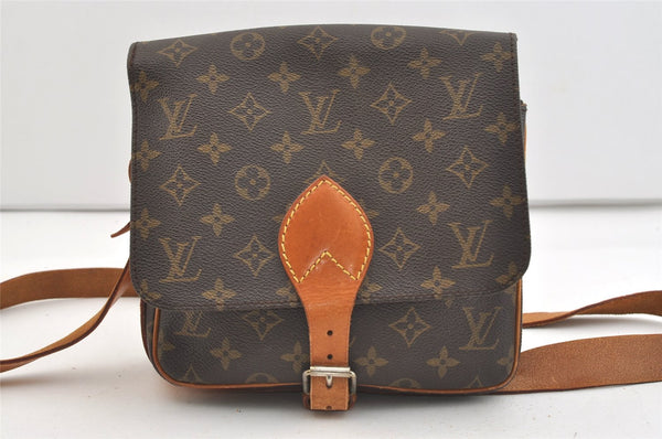 Authentic Louis Vuitton Monogram Cartouchiere MM M51253 Shoulder Cross Bag 4013J