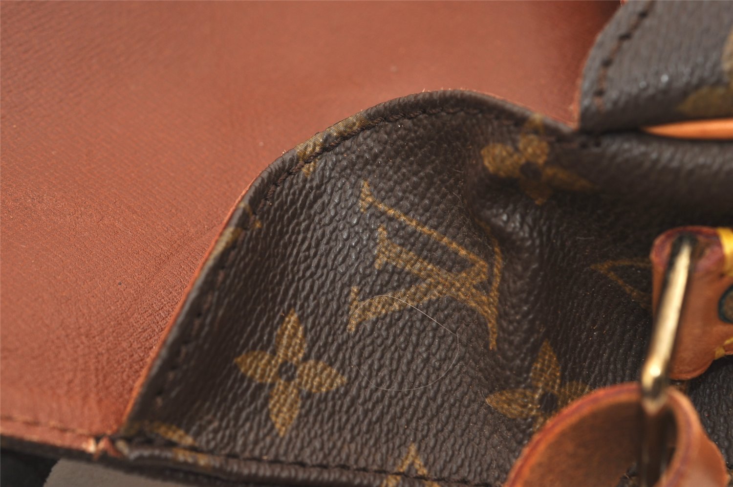 Authentic Louis Vuitton Monogram Cartouchiere MM M51253 Shoulder Cross Bag 4013J