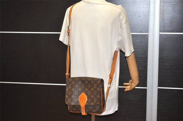 Authentic Louis Vuitton Monogram Cartouchiere MM M51253 Shoulder Cross Bag 4013J