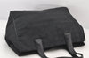 Authentic CHANEL New Travel Line Tote Bag Nylon Leather Black Junk 4013K