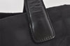 Authentic CHANEL New Travel Line Tote Bag Nylon Leather Black Junk 4013K