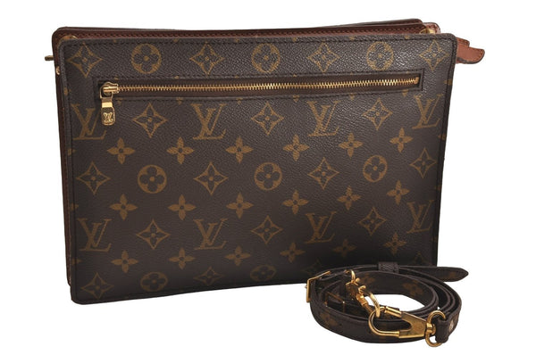 Authentic Louis Vuitton Monogram Enghien Shoulder Cross Bag M51205 LV 4014J