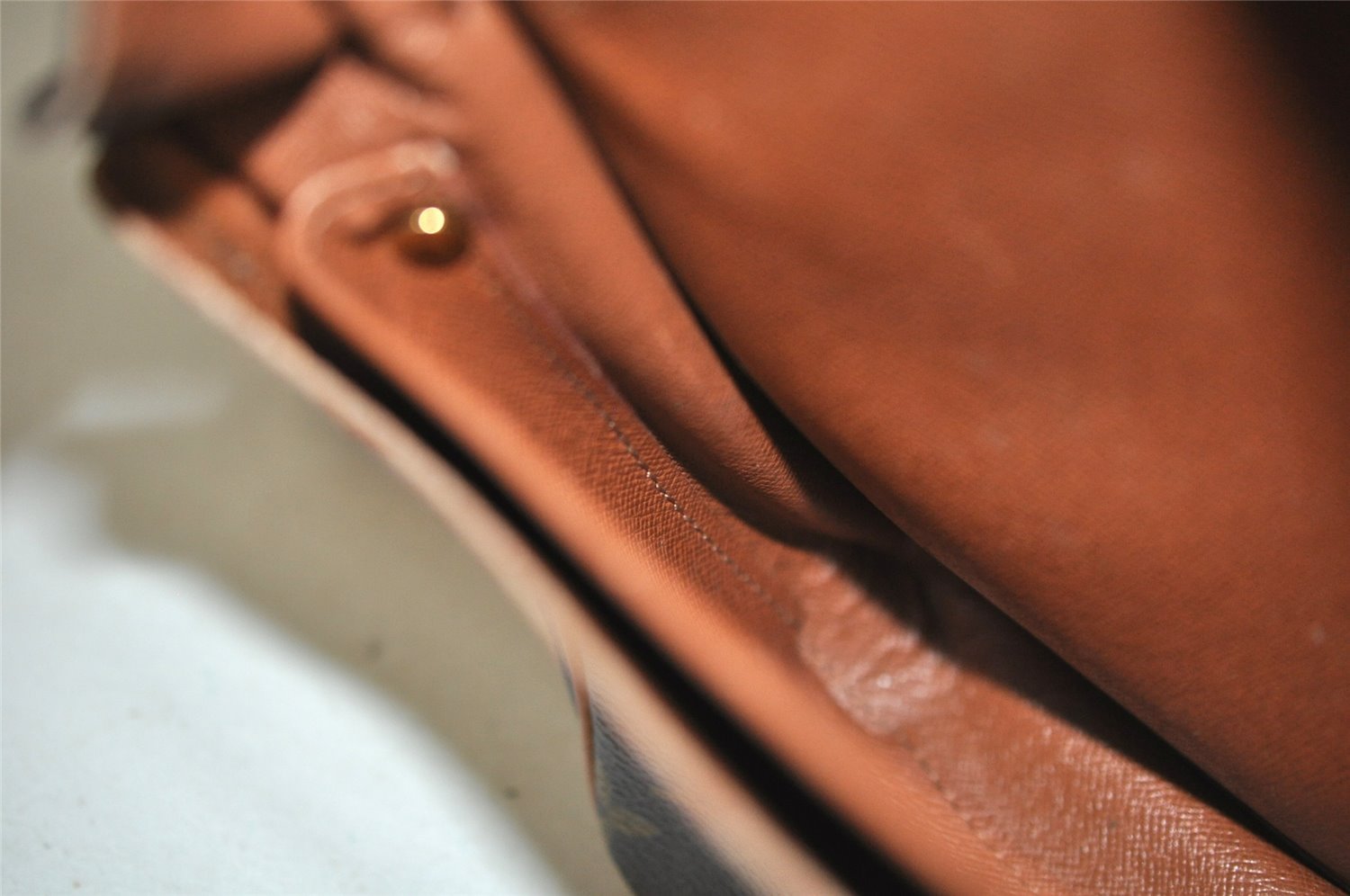 Authentic Louis Vuitton Monogram Cartouchiere MM M51253 Shoulder Bag Junk 4015I