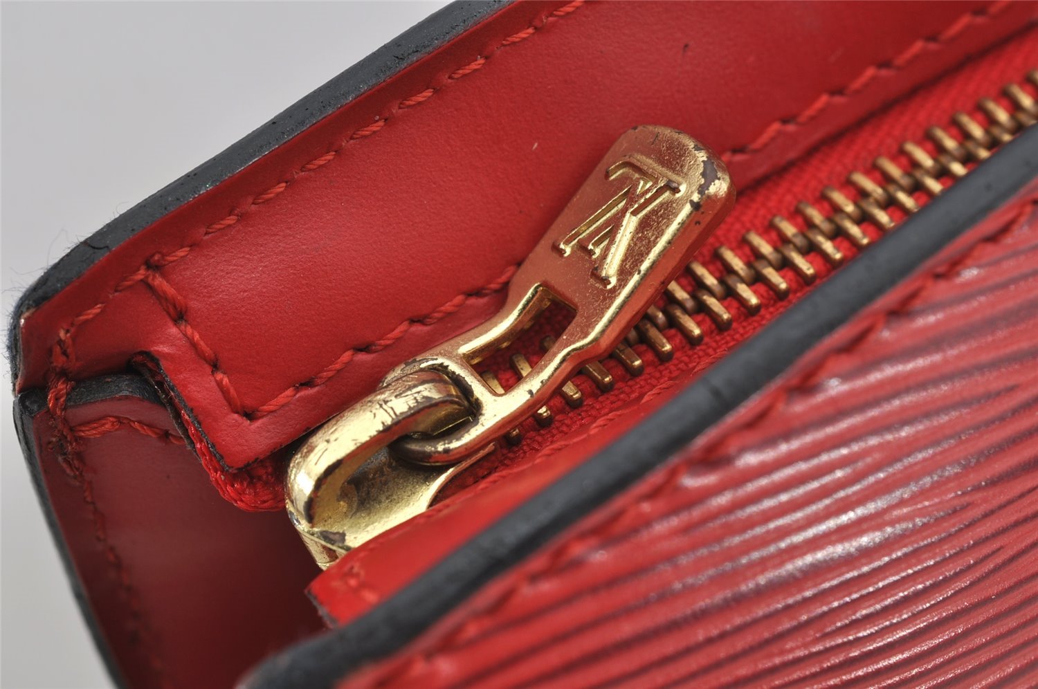 Auth Louis Vuitton Epi Saint Jacques Shopping Shoulder Bag Red M52267 LV 4015J