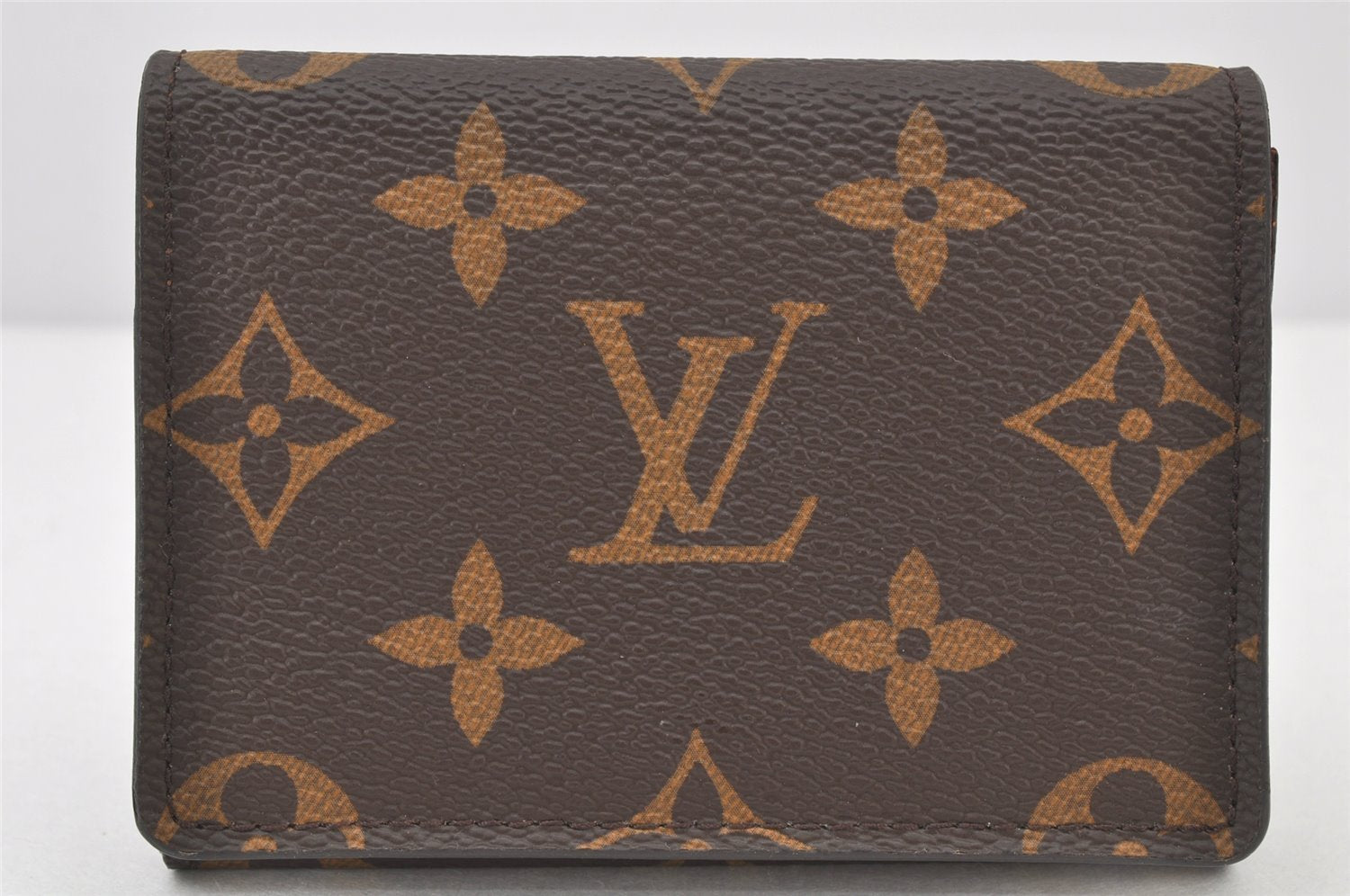 Auth Louis Vuitton Monogram Enveloppe Carte de Visite Card Case M63801 LV 4015K