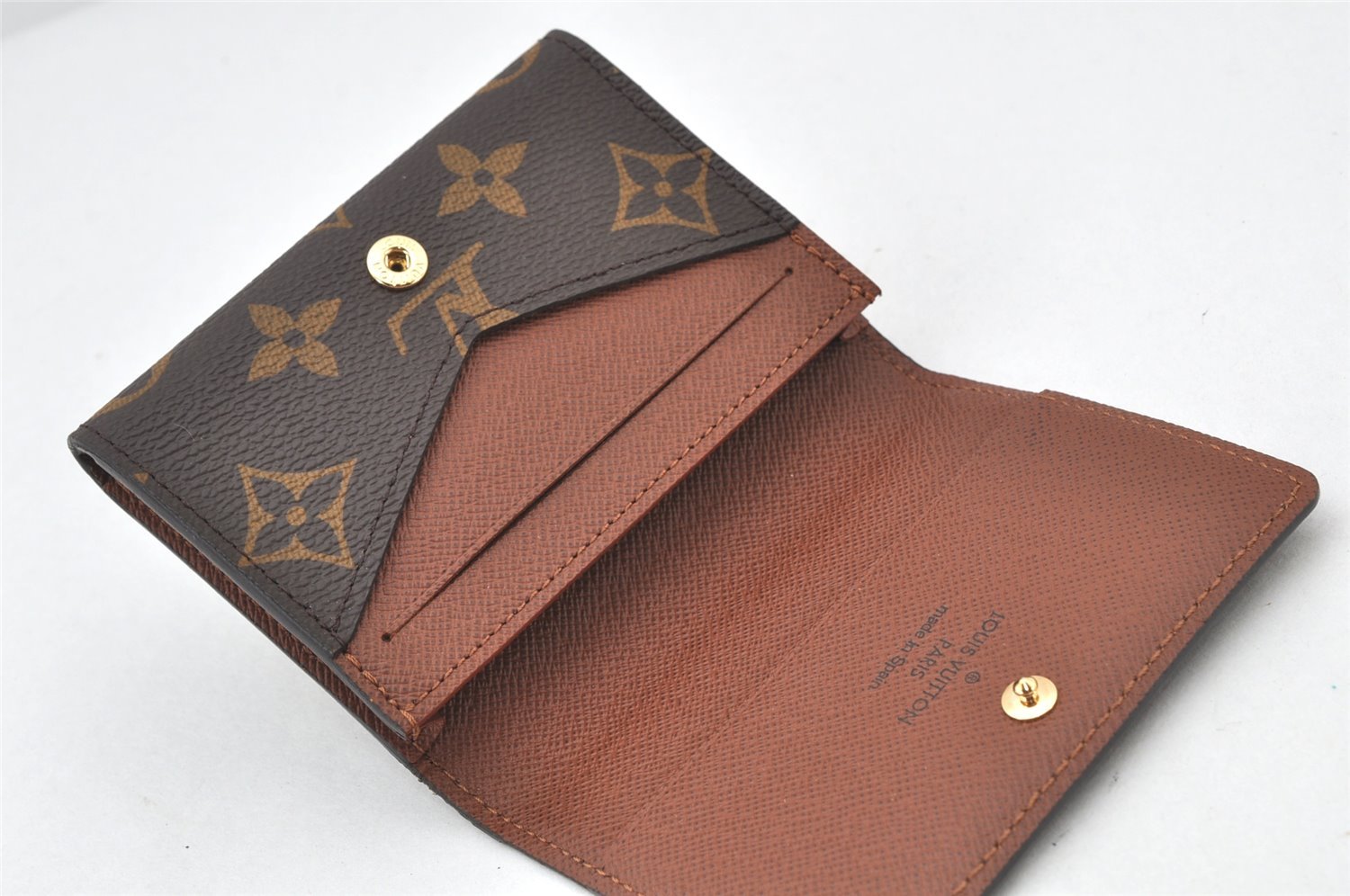 Auth Louis Vuitton Monogram Enveloppe Carte de Visite Card Case M63801 LV 4015K