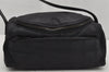 Authentic CHANEL New Travel Line Vanity Case Hand Bag Nylon Leather Black 4016J