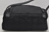 Authentic CHANEL New Travel Line Vanity Case Hand Bag Nylon Leather Black 4016J