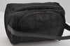 Authentic CHANEL New Travel Line Vanity Case Hand Bag Nylon Leather Black 4016J