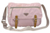 Authentic PRADA Vintage Nylon Tessuto Enamel Shoulder Cross Body Bag Pink 4016K