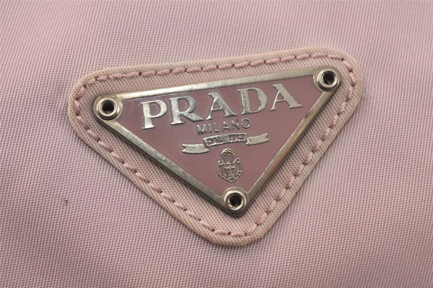 Authentic PRADA Vintage Nylon Tessuto Enamel Shoulder Cross Body Bag Pink 4016K