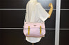 Authentic PRADA Vintage Nylon Tessuto Enamel Shoulder Cross Body Bag Pink 4016K