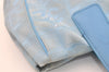 Authentic CHANEL New Travel Line Shoulder Hand Tote Bag Nylon Leather Blue 4018J