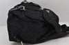 Auth PRADA Vela Nylon Tessuto Leather Drawstring Backpack B2811 Black Junk 4019K