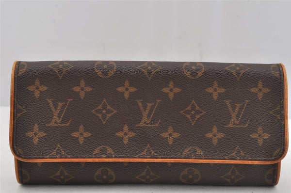 Authentic Louis Vuitton Monogram Pochette Twin GM Shoulder Bag M51852 LV 4020J