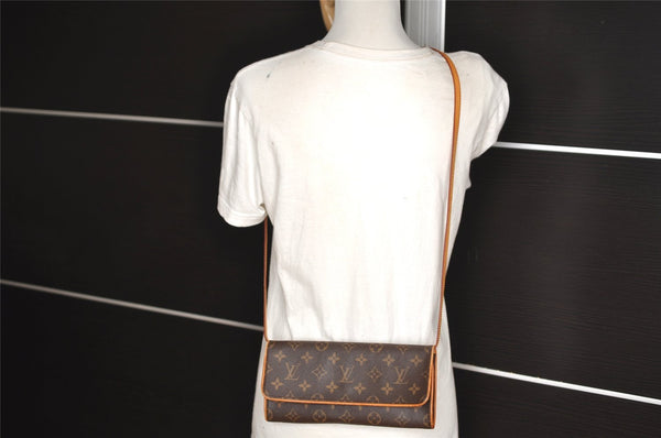 Authentic Louis Vuitton Monogram Pochette Twin GM Shoulder Bag M51852 LV 4020J