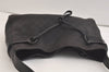 Authentic GUCCI Vintage Horsebit Shoulder Bag GG Canvas Leather Black 4020K