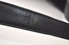 Authentic GUCCI Vintage Horsebit Shoulder Bag GG Canvas Leather Black 4020K