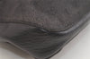 Authentic GUCCI Vintage Horsebit Shoulder Bag GG Canvas Leather Black 4020K
