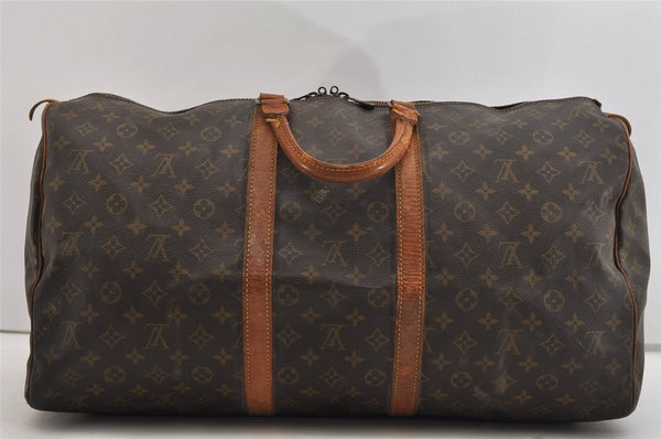 Authentic Louis Vuitton Monogram Keepall 55 Travel Boston Bag M41424 LV 4023J