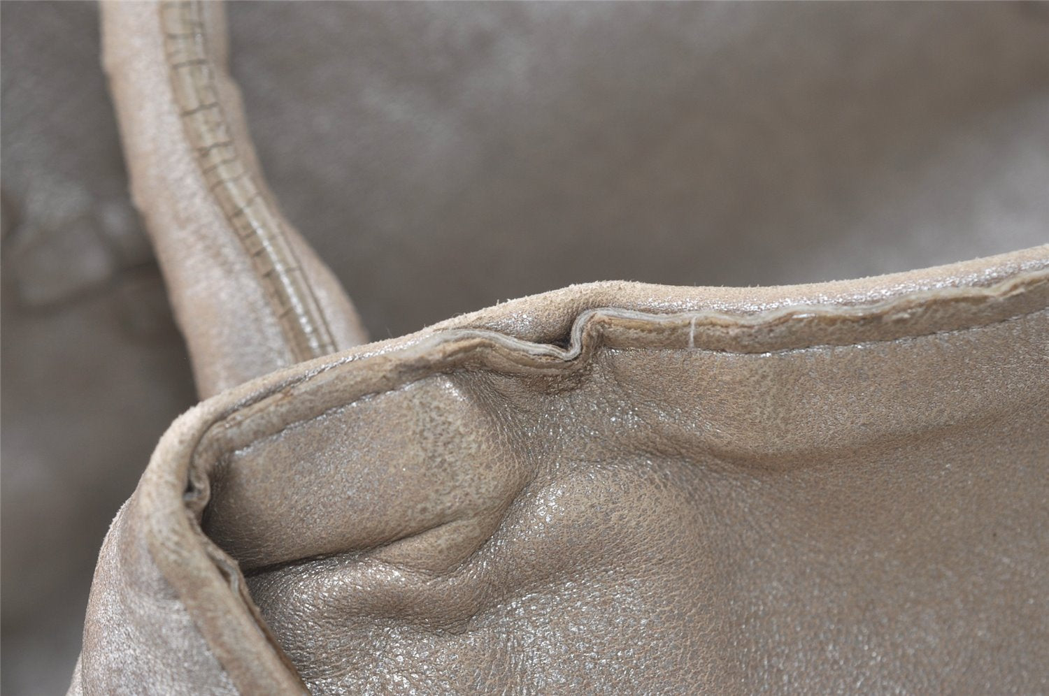 Authentic BOTTEGA VENETA Vintage Leather Shoulder Tote Bag Beige 4024J