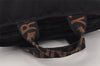 Authentic FENDI Vintage Hand Tote Bag Purse Nylon Leather Black 4024K