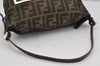 Authentic FENDI Zucca Vintage Hand Shoulder Bag Pouch Canvas Leather Brown 4025J