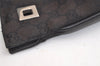 Authentic GUCCI Vintage Shoulder Drawstring Bag Canvas Leather Black Junk 4025K