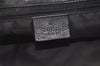 Authentic GUCCI Vintage Shoulder Drawstring Bag Canvas Leather Black Junk 4025K