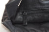 Authentic GUCCI Vintage Shoulder Drawstring Bag Canvas Leather Black Junk 4025K
