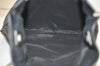Authentic GUCCI Vintage Shoulder Drawstring Bag Canvas Leather Black Junk 4025K
