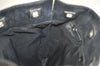 Authentic GUCCI Vintage Shoulder Drawstring Bag Canvas Leather Black Junk 4025K