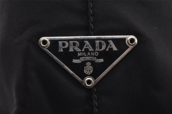 Authentic PRADA TESSUTO MARE Nylon Plastic Shoulder Bag Purse B9032 Black 4027K