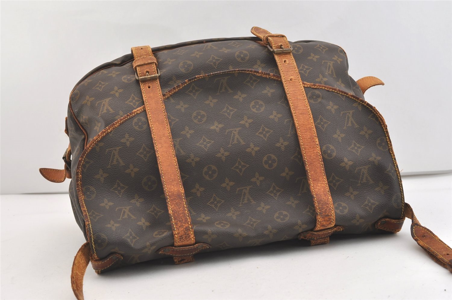 Authentic Louis Vuitton Monogram Saumur 43 Shoulder Cross Bag M42252 LV 4028J