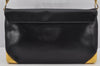 Authentic Christian Dior Trotter Shoulder Bag Purse Leather Canvas Navy 4029J