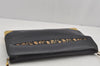 Authentic Christian Dior Trotter Shoulder Bag Purse Leather Canvas Navy 4029J