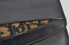 Authentic Christian Dior Trotter Shoulder Bag Purse Leather Canvas Navy 4029J