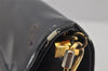 Authentic Christian Dior Trotter Shoulder Bag Purse Leather Canvas Navy 4029J