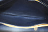 Authentic Christian Dior Trotter Shoulder Bag Purse Leather Canvas Navy 4029J